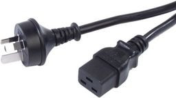 GPO 15A plug - IEC C19 16A socket (1.5mm2) Black lead