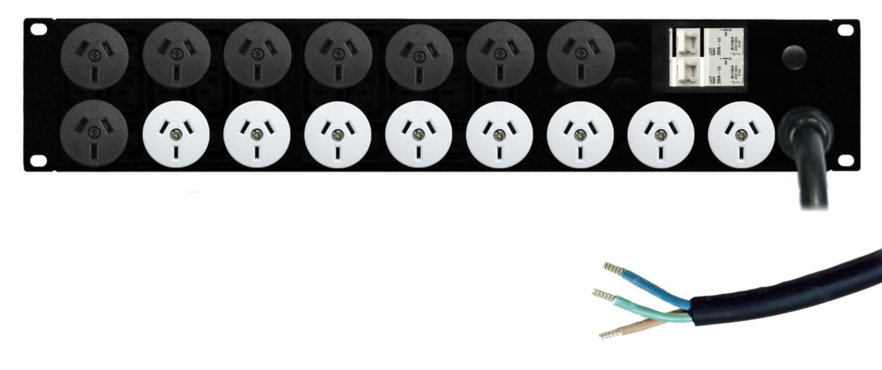 PDU: Branch  | 16x Outlets | Aus GPO | 19'' 2RU Horizontal