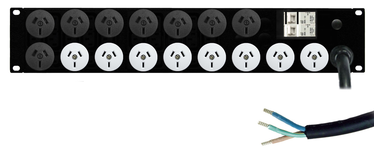 Second image of PDU: Branch  | 16x Outlets | Aus GPO | 19'' 2RU Horizontal