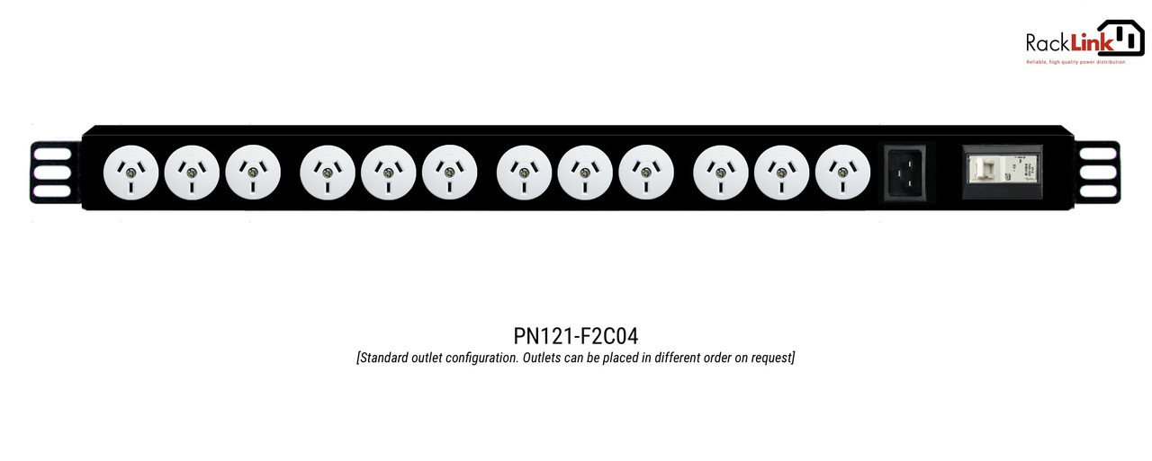 PDU: 12x Outlets | Aus GPO | 0.7m Vertical | Inlet